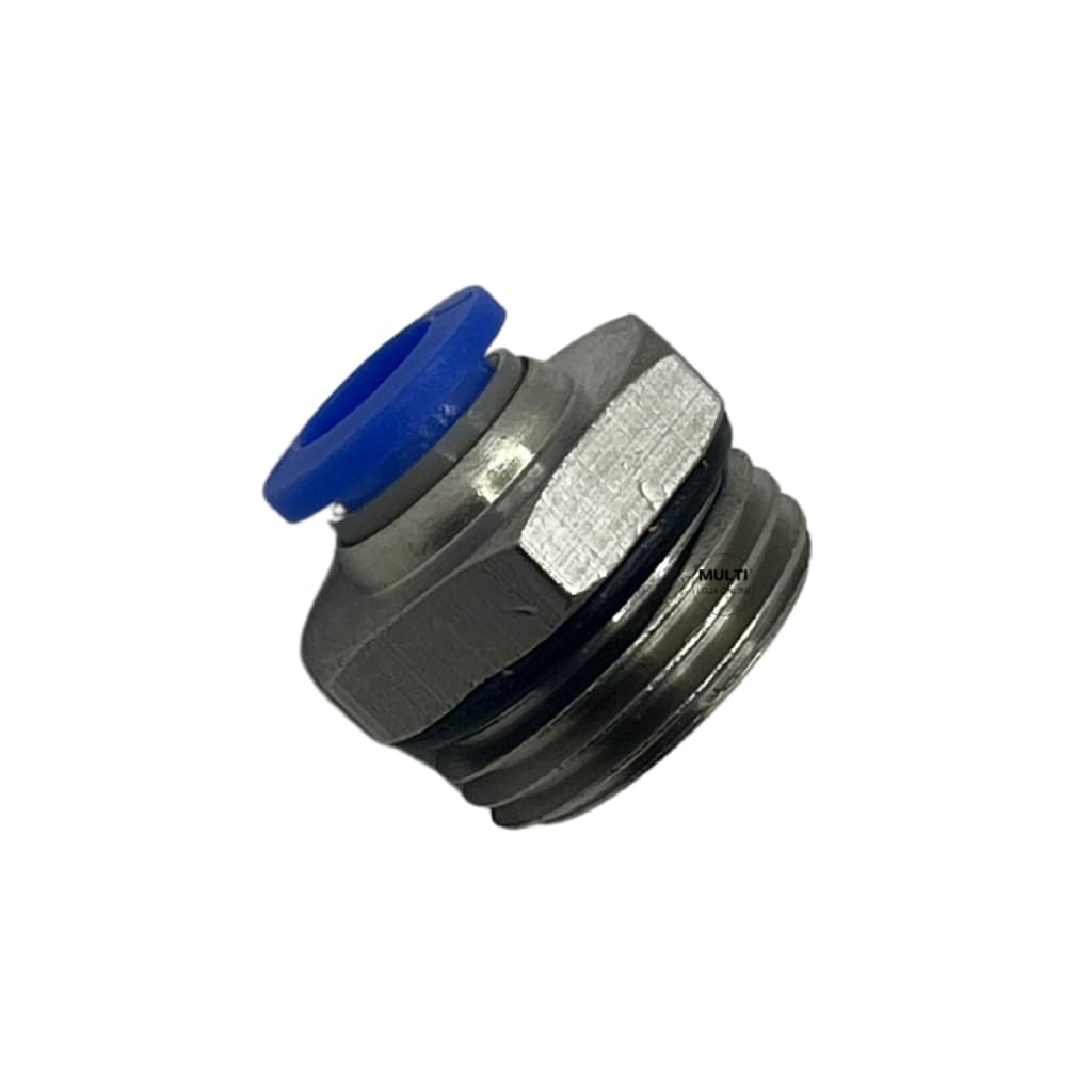 Conexão Pneumática Reta Rosca Macho 3/8 BSP para Tubo PU de 6mm