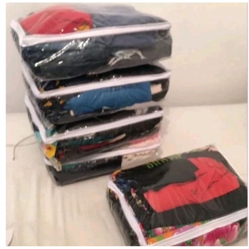 Kit 10 ORGANIZADORES  DE ENXOVAIS PARA GUARDA ROUPAS,MALAS,MULTI-USO.