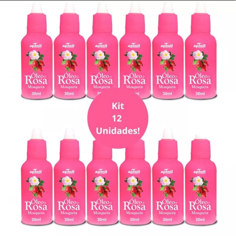 KIT 12 Unidades Óleo Rosa Mosqueta 30mL APINIL