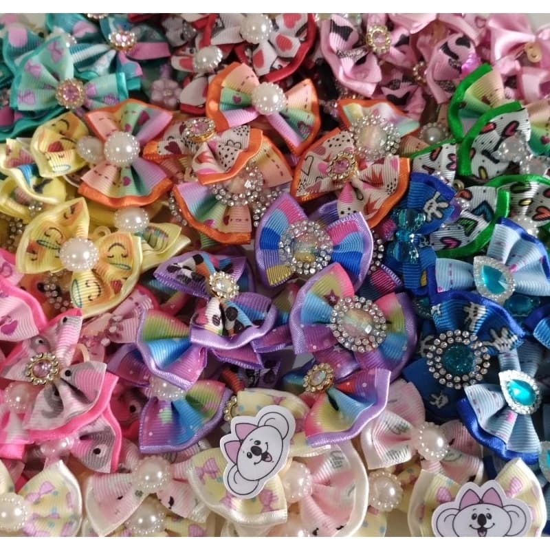 50 Laços Pet Duplos Cães Pet Shop Banho e Tosa