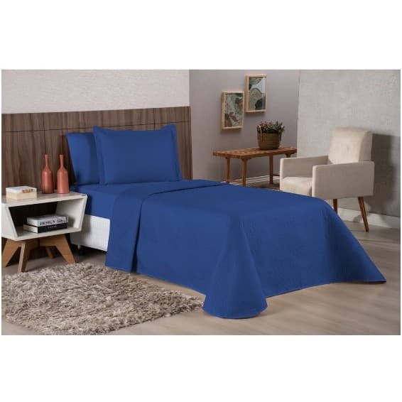 Colcha Cobre Leito Avulsa Cama de Solteiro 1,5m x 2,20m Lisa