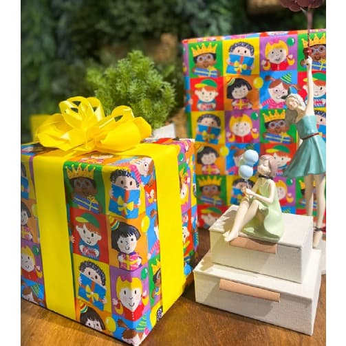 PAPEL DE PRESENTE RESMA 50x60 INFANTIL COM 40 UNIDADES