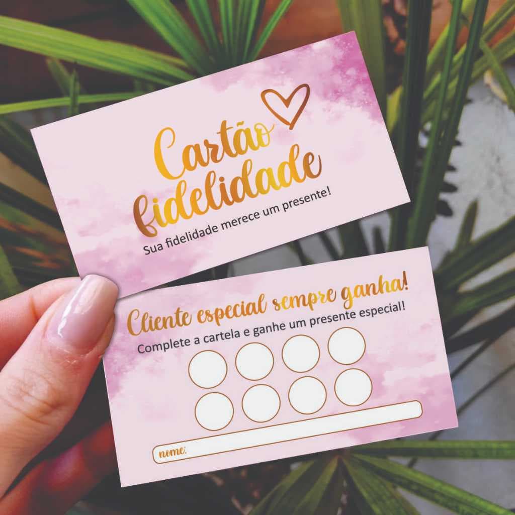Cartão Fidelidade Cliente 50 unidades de cartões