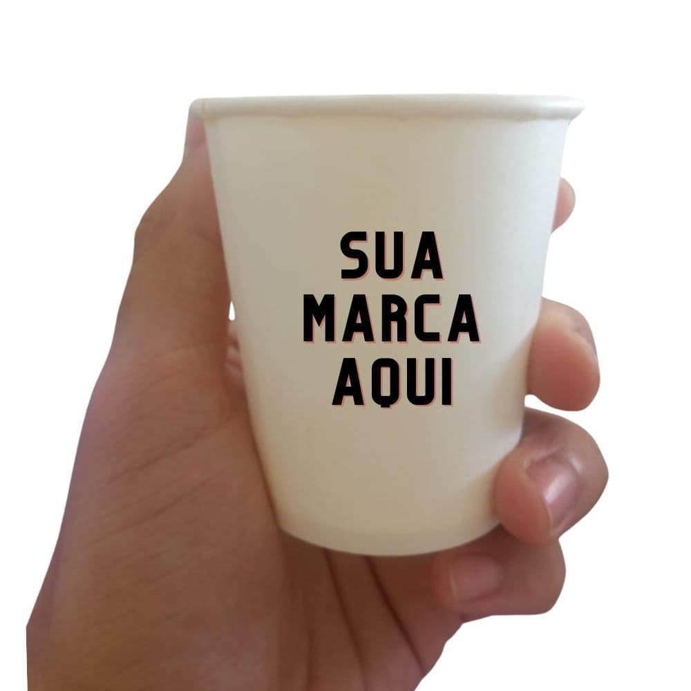Copo 180 ml em Papel PERSONALIZADO - Biodegradável - Pacote com 50 unidades