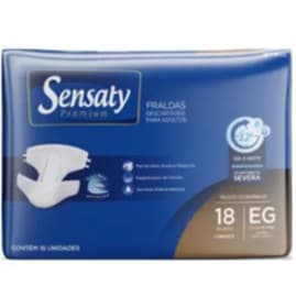 Fralda Geriatrica Sensaty Premium Xg, 18 Unidades