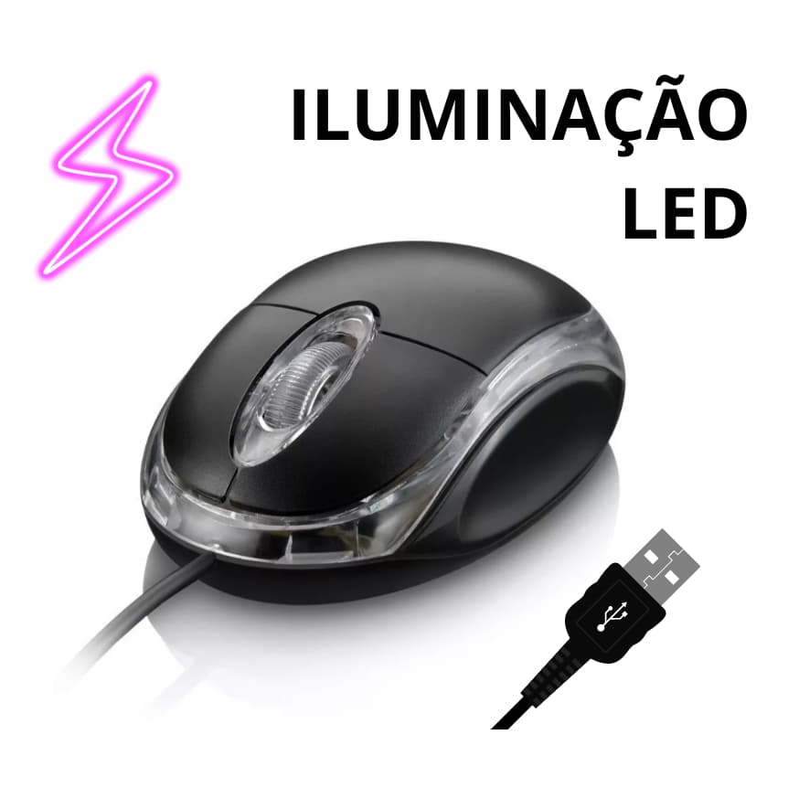 Mouse Para Notebook E Computador Usb 1200 dpi USB