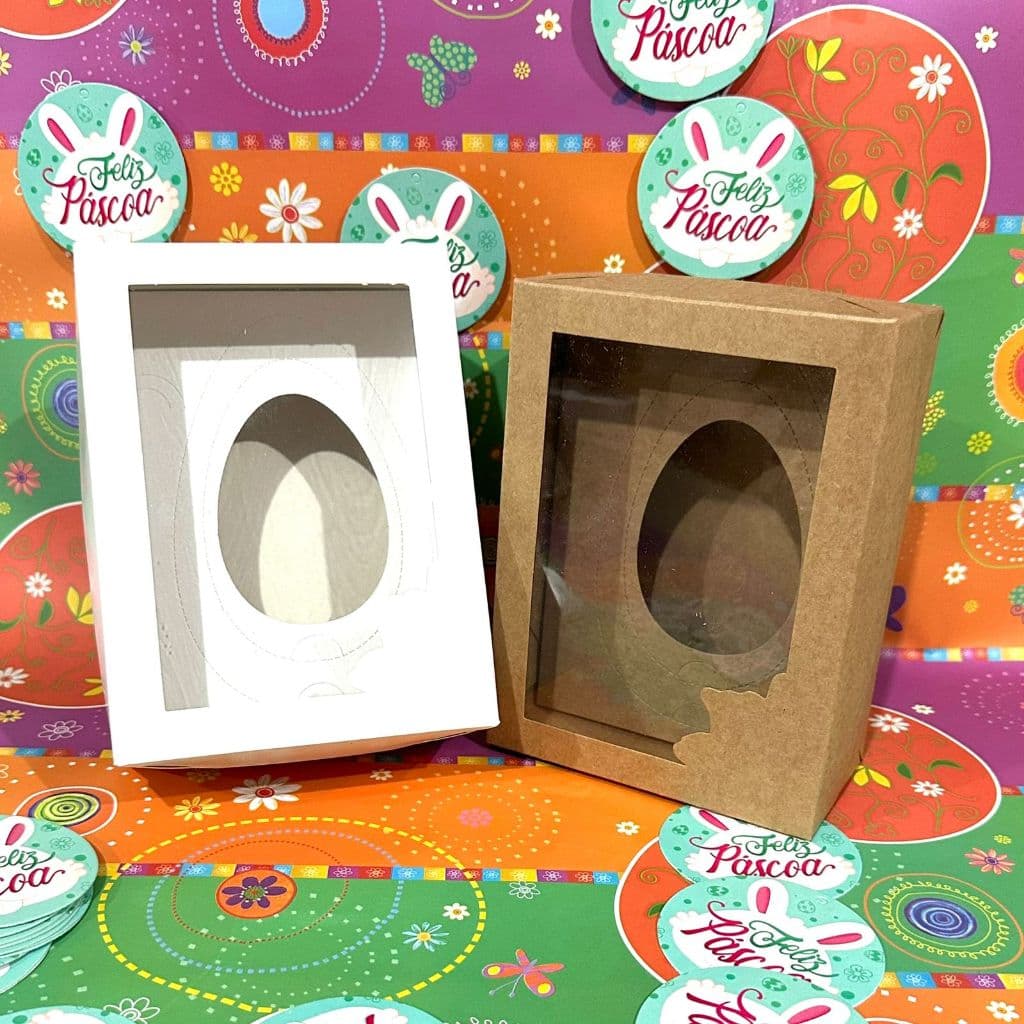 20 Unidades Caixa Para Ovo De Colher Caixa Degustação Para Ovos de pascoa com berço 1 cavidade