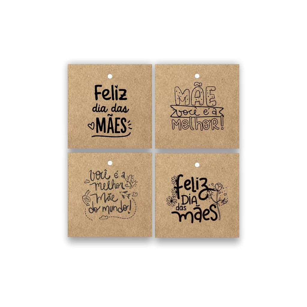 Tag em Kraft - Dia das Mães | Tag para embalagens, presentes, mimo (100un) PRONTA ENTREGA