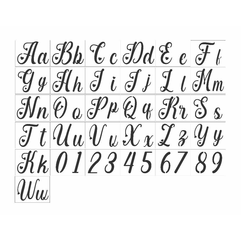 Stencil, Molde Alfabeto Abecedário Com Letras E Números 6x4,5