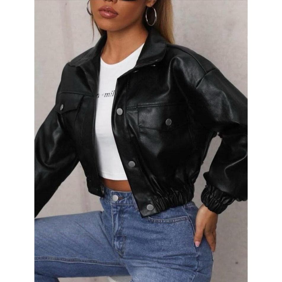 Jaqueta Couro Fake Feminina