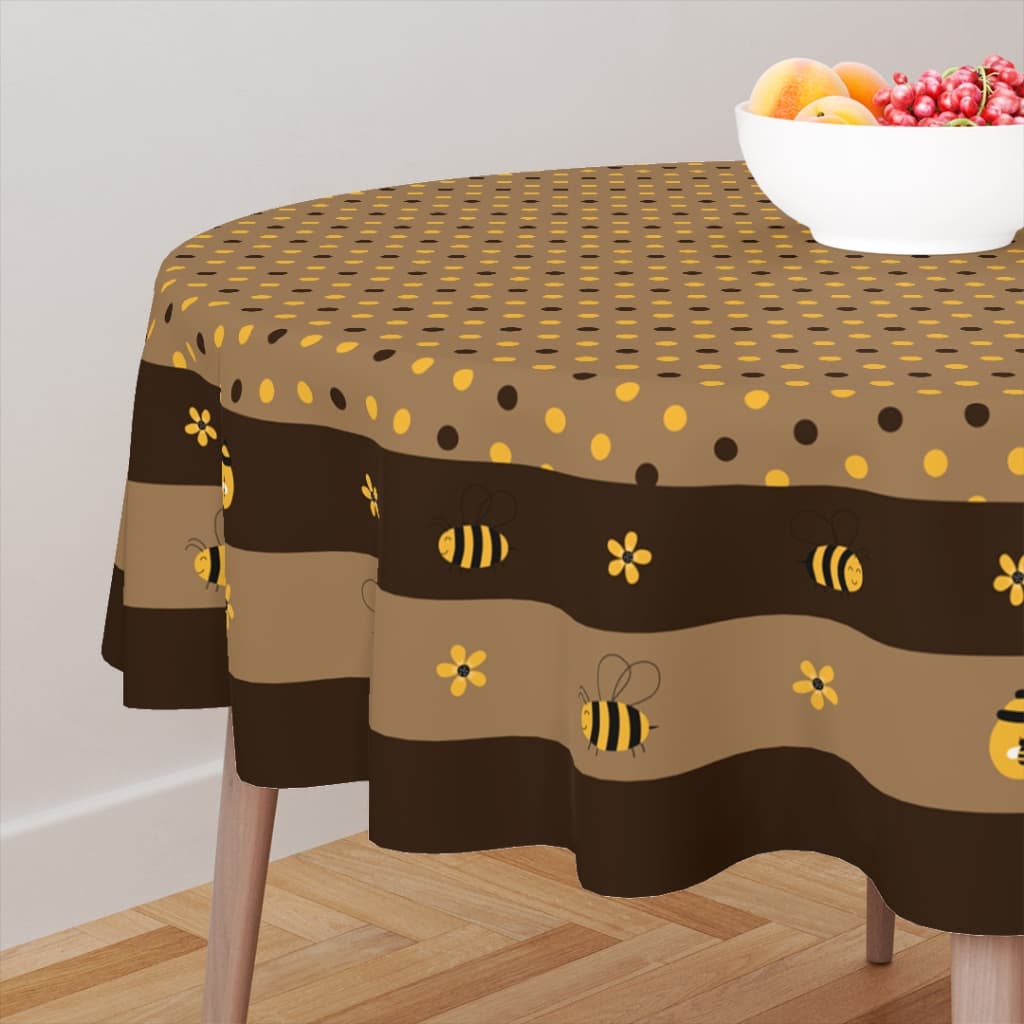 TOALHA PARA MESA REDONDA EM OXFORD 1.40 X 1.40 CM / FELIZ NATAL / HOME