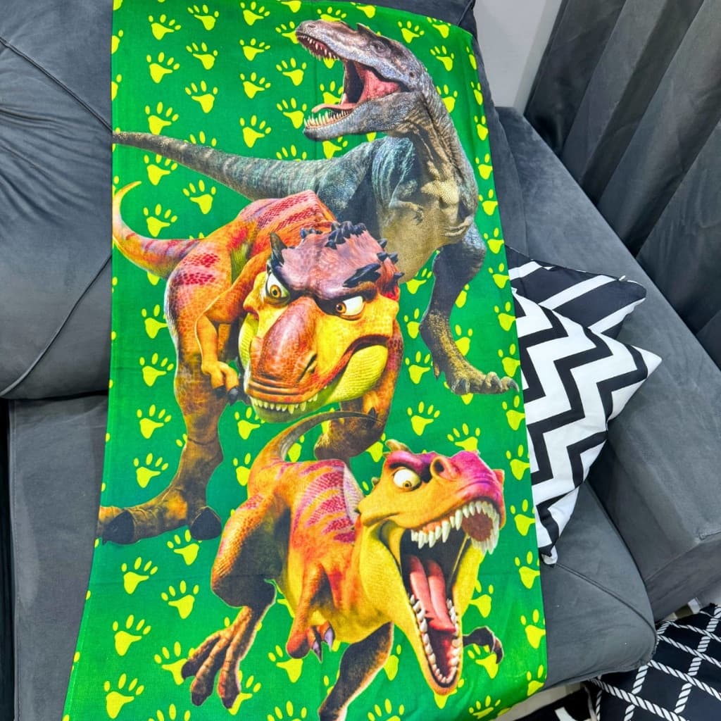 Toalha Infantil Banho Praia Algodão Grande Dinossauros