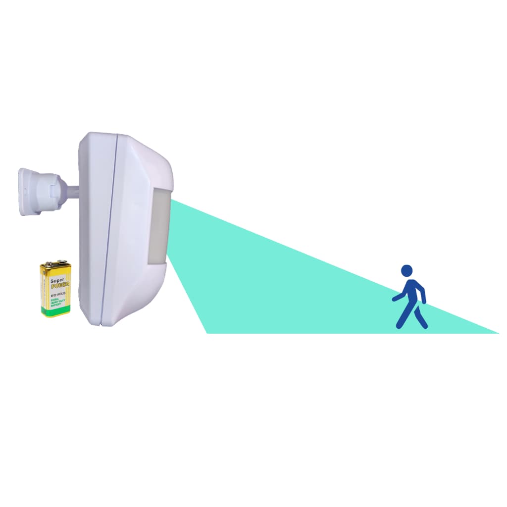 Sensor Presença Movimento IVP Infra Sem Fio 433 Mhz p/ Centrais de Alarme - Com Software que evita disparo falso