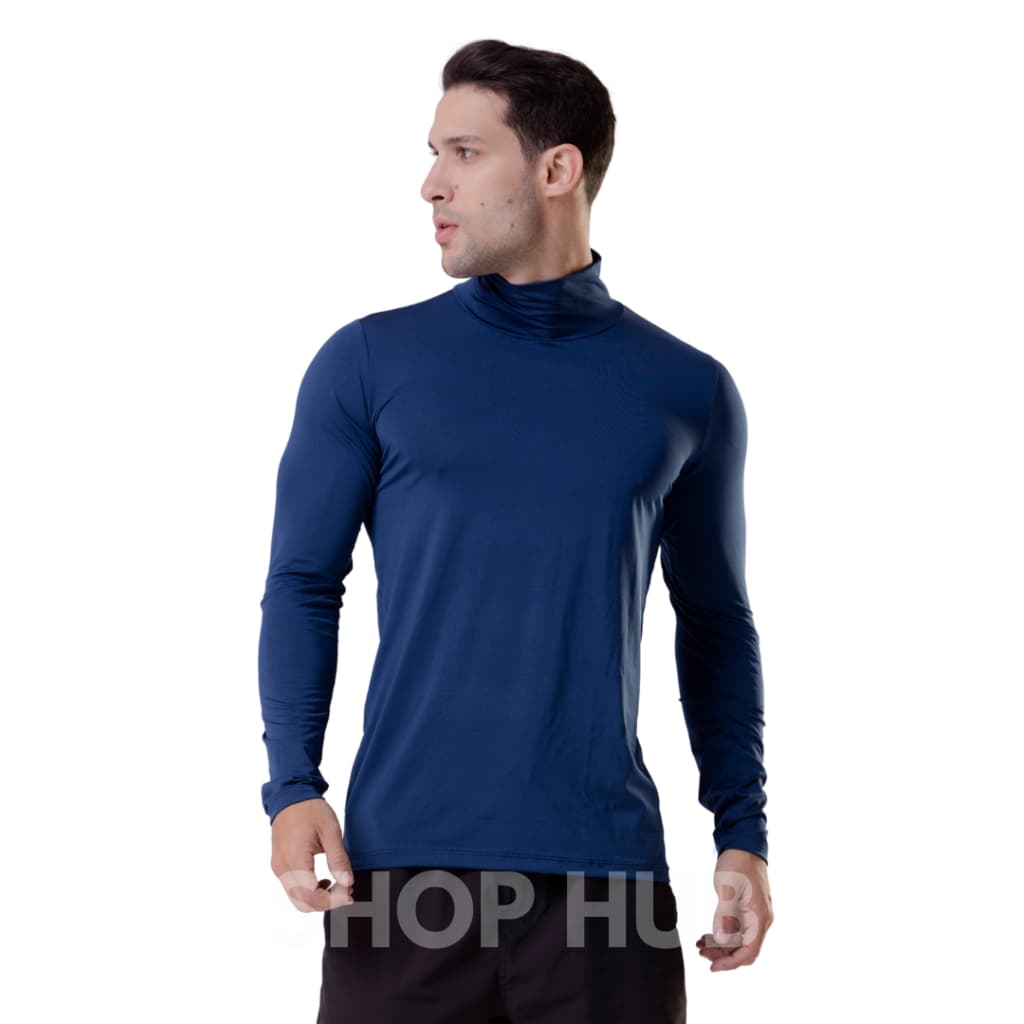 blusa gola alta masculina camisa termica segunda pele proteção solar