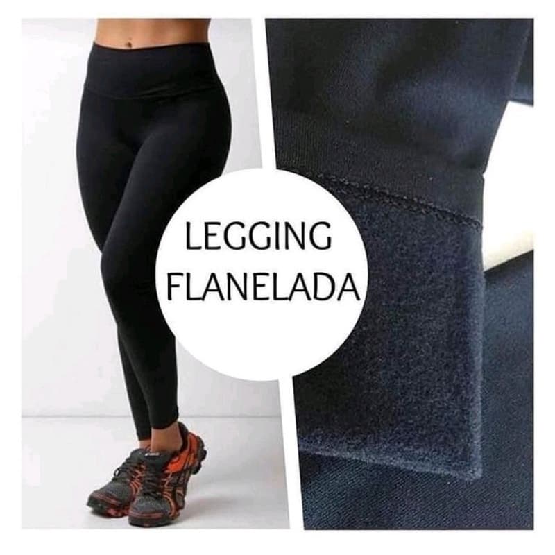 Calca Leg Peluciada Feminina Flanelada Termica Inverno