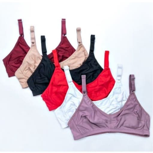 Kit 5 ou 3 Sutiã Sem Bojo Reforçado Microfibra Dia a Dia Promoção