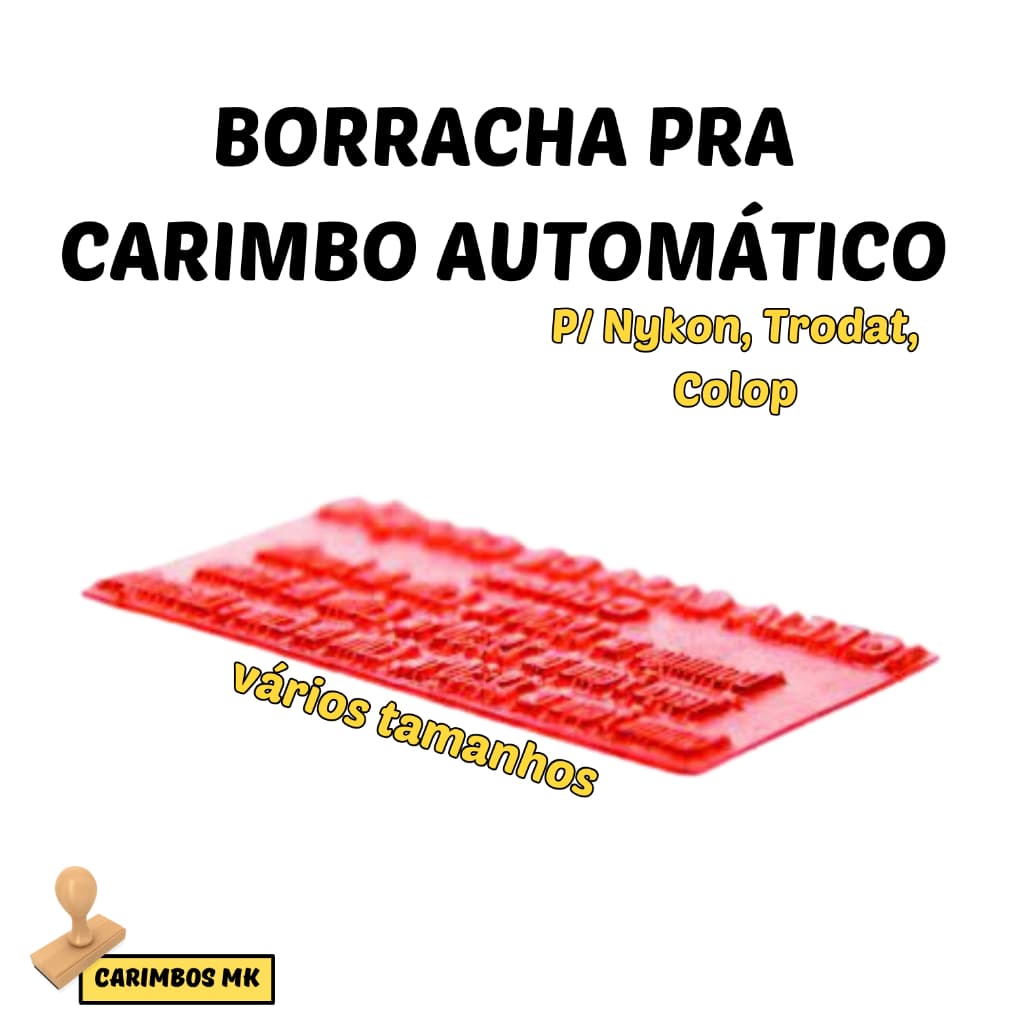 BORRACHA PRA CARIMBO (VÁRIOS TAMANHOS)