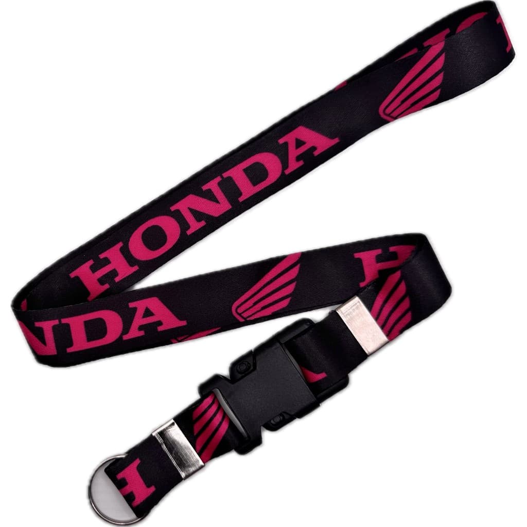 1- Chaveiro Honda Cycles Moto Cordão PRETO/PINK