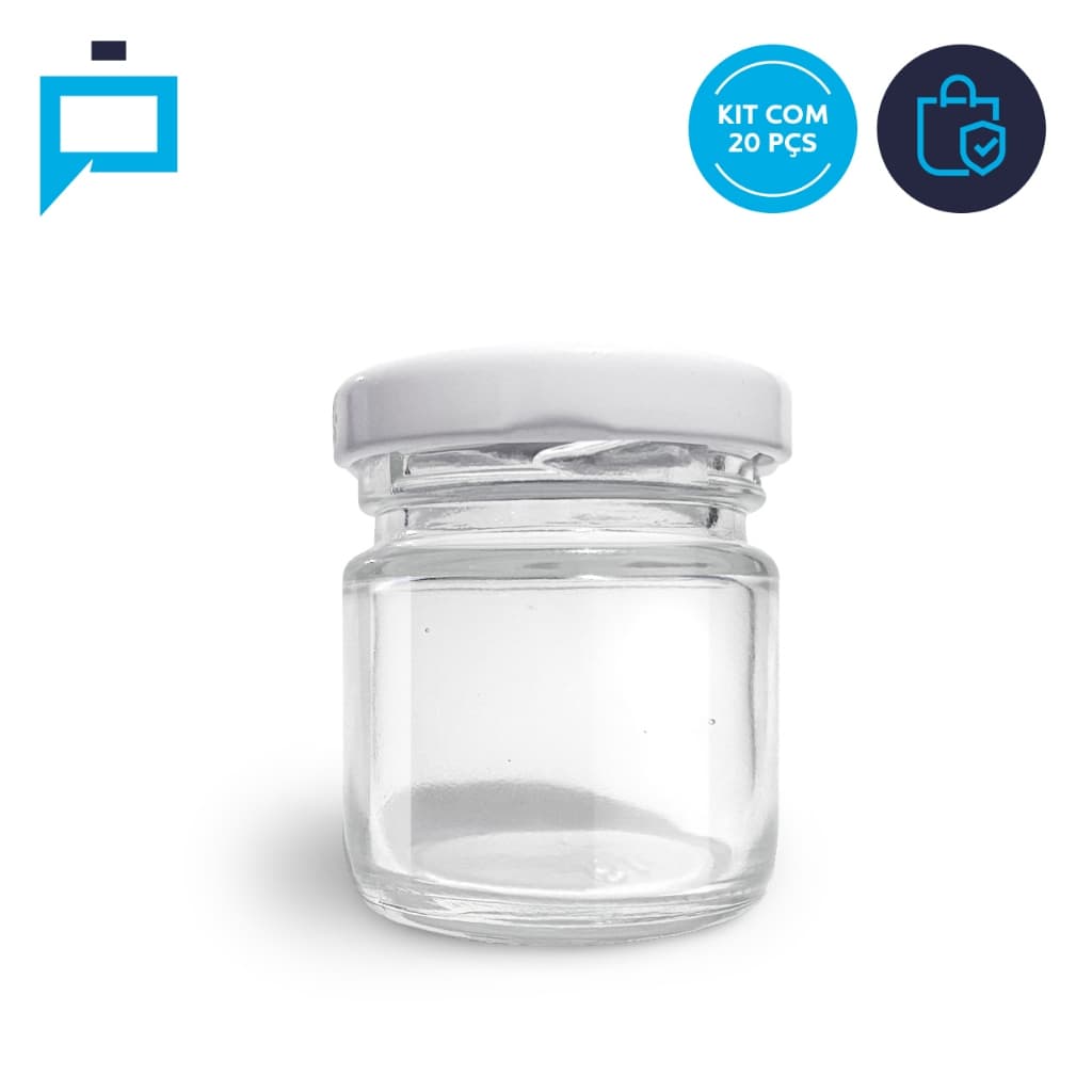 20 Potinho De Vidro Geleinha/Papinha 40 ml Lembrancinhas