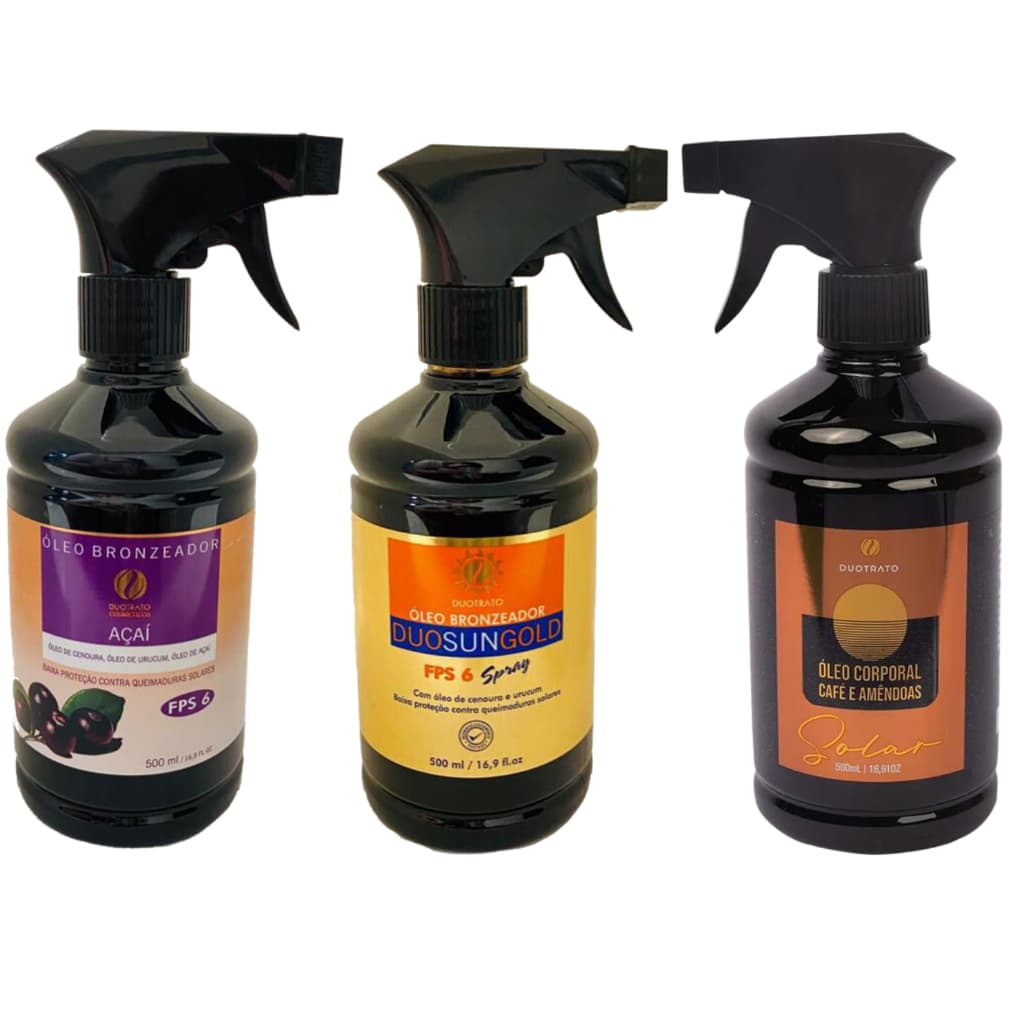 Óleo Bronzeador Duotrato Café, Açaí e Duo Sun 500ml