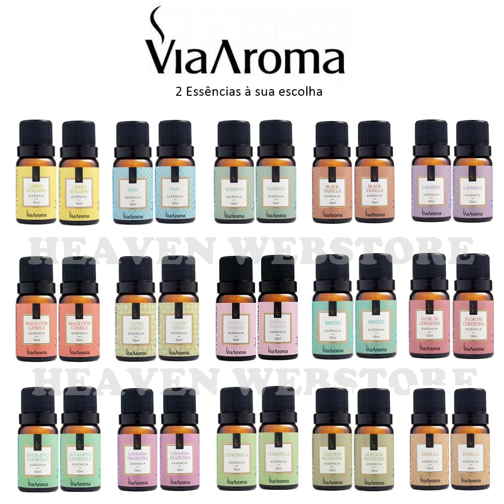 2 Unidades Essência Via Aroma - ESCOLHA SEU KIT - para Difusor e Aromatizador