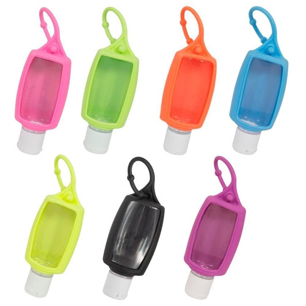 kit 10 Porta Álcool em Gel 30ml | Prático, Compacto e Colorido | Ideal para Viagens, Escola e Trabalho