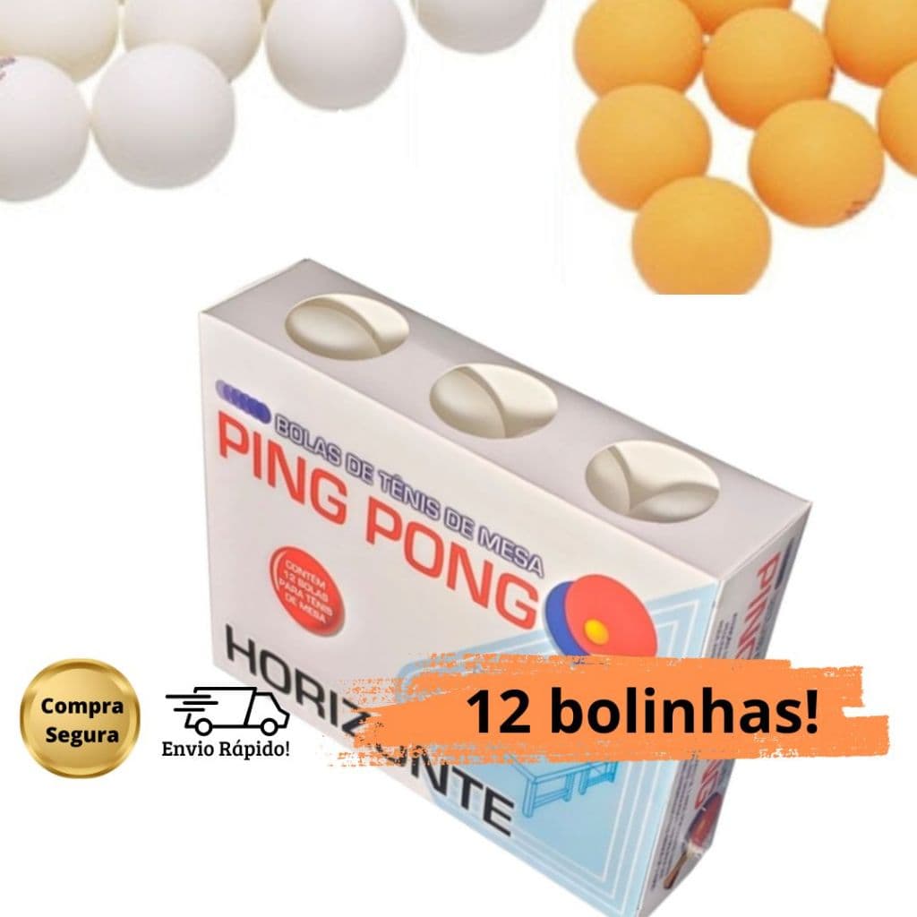 Bolinha de Ping Pong Tênis de Mesa Bolas - Caixa com 12 bolinhas