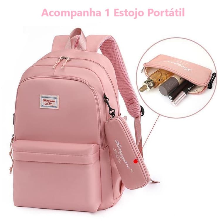 Mochila Notebook Grande Feminina Masculina Escolar Universitária De Viagem Moda Casual Unissex 666-4 VT