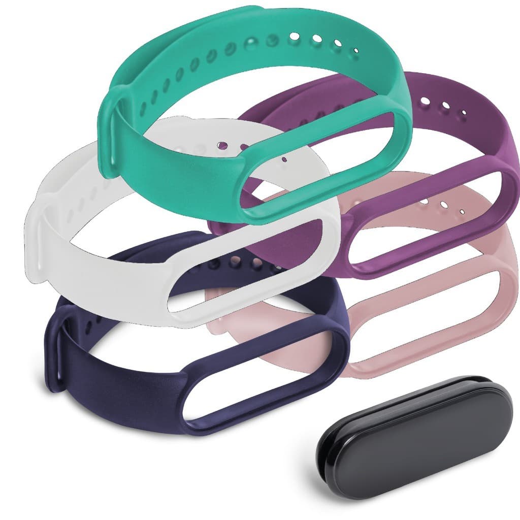 Com 5 Pulseiras De Silicone mi band 5