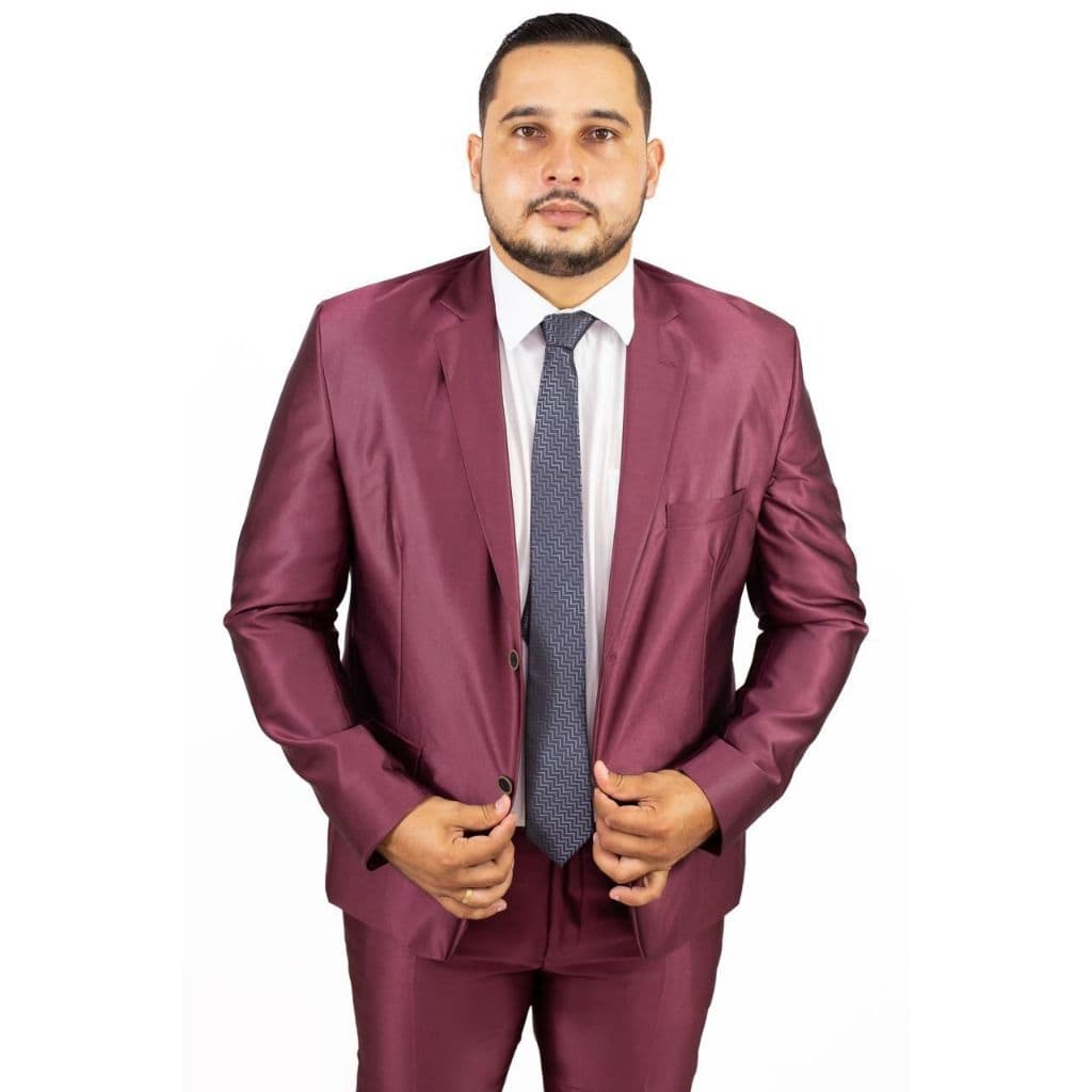 TERNO ENCERADO POLIVISCOSE BORDO - BRILHANTE- PROMOÇÃO