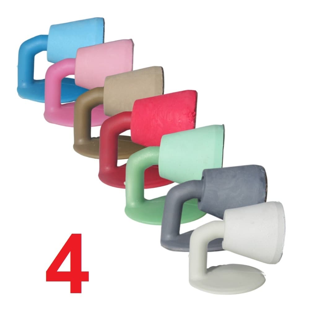 Kit 4 Trava Porta Segurador Anti Impacto