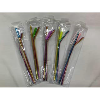 2 Canudos Aço Inox + Ponteira + 1 Escova + capa