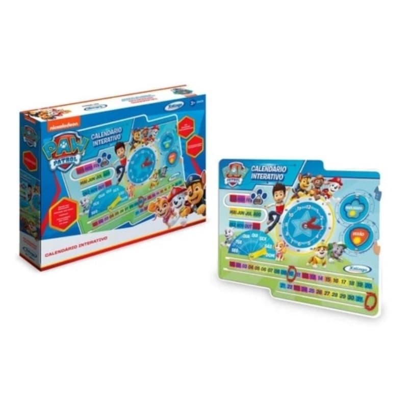 Relógio e Calendário Interativo Patrulha Canina Xalingo