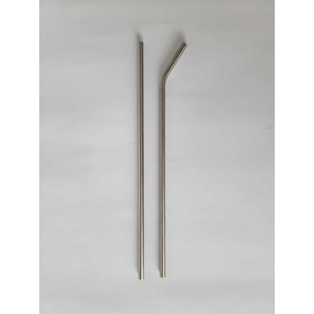 Kit 2 Canudos Aço Inox GROSSO EXTRA LONGO 8,00X315mm, Todos Indicados Para Garrafas e Copos Altura 27cm.