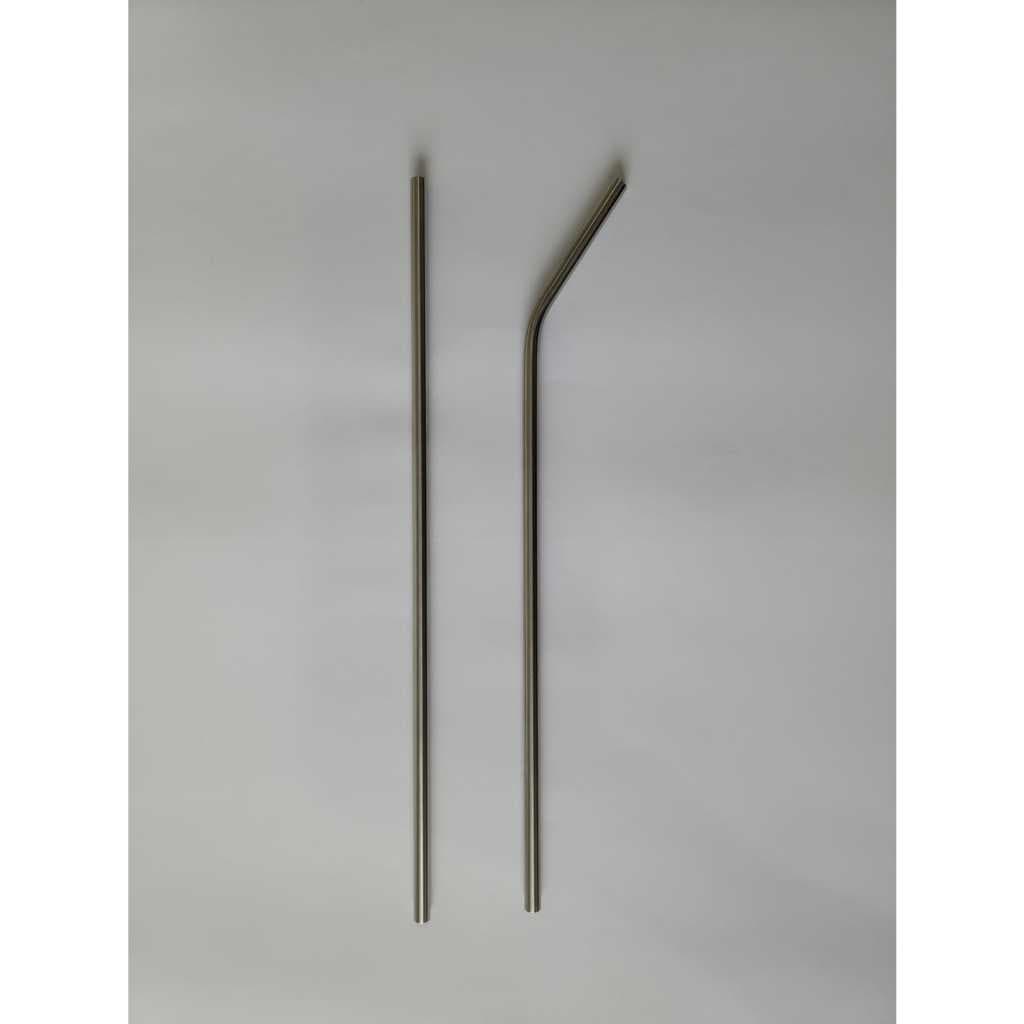 Kit 2 Canudos Aço Inox FINO EXTRA LONGO 6,00X315mm, Todos Indicados Para Garrafas e Copos  com altura 27cm