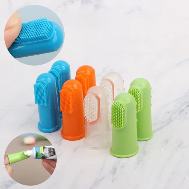 Dedeira para Pet Escova de Dente Dental de Silicone para Cachorro Cão Gato - Pet Clean 6 modelos