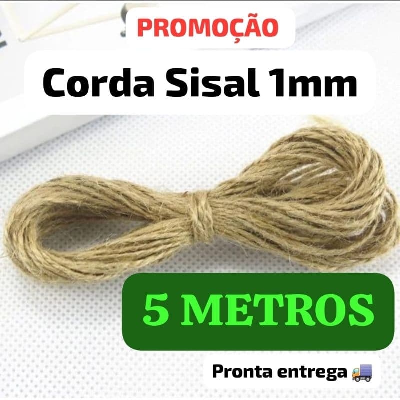 Corda Sisal/Juta 1mm - Pronta Entrega - PROMOÇÃO