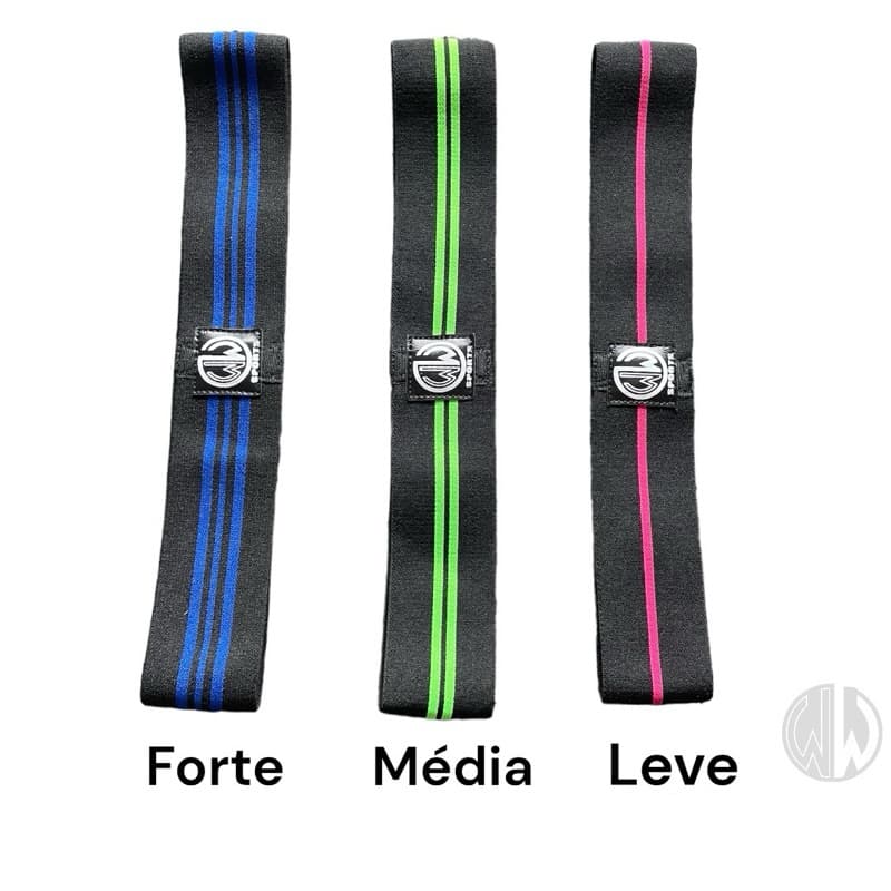 Kit 3 Bands Elásticas Faixa de Exercício Academia Crossfit ioga Pilates PREMIUM