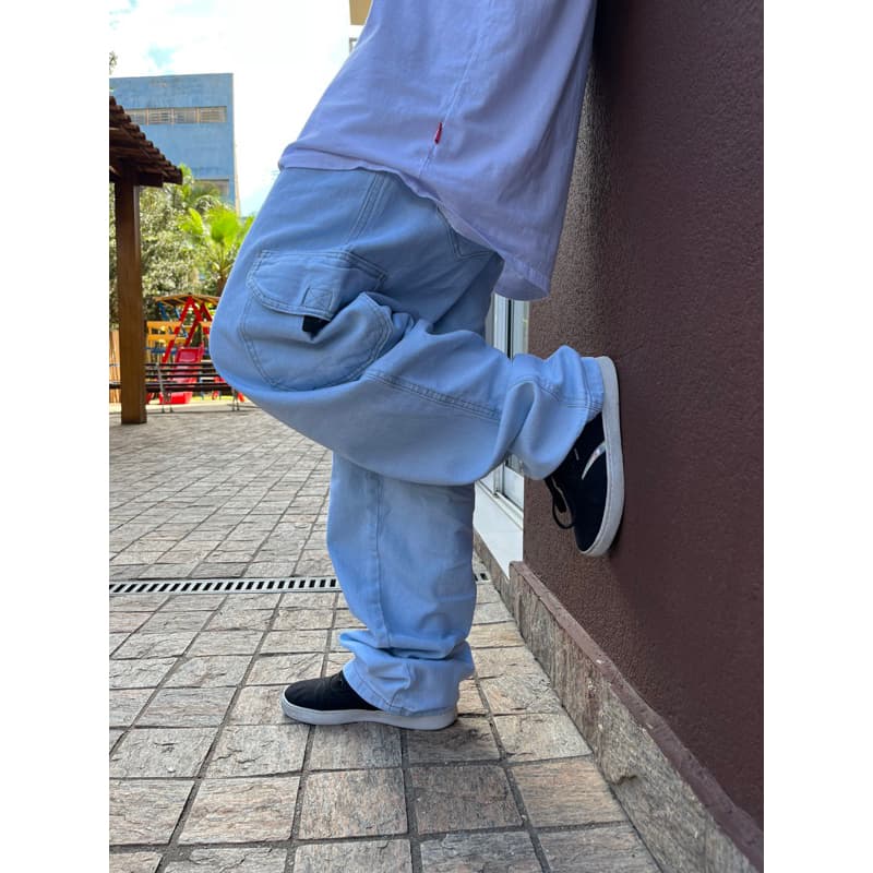 Calça cargo DAZZLING original larga jeans pesado