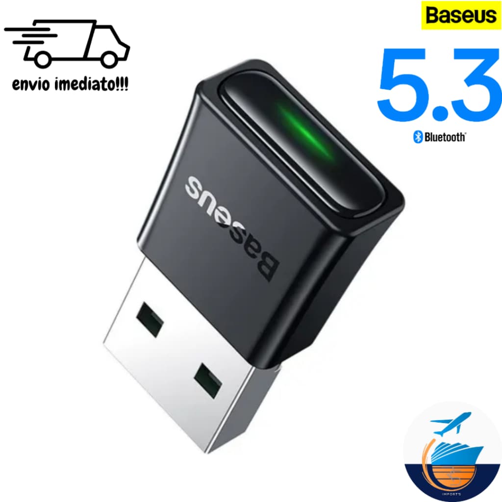 Adaptador Bluetooth 5.3 Baseus BA07 Para PC/Notebook Multe Conexão Plug and Play Original