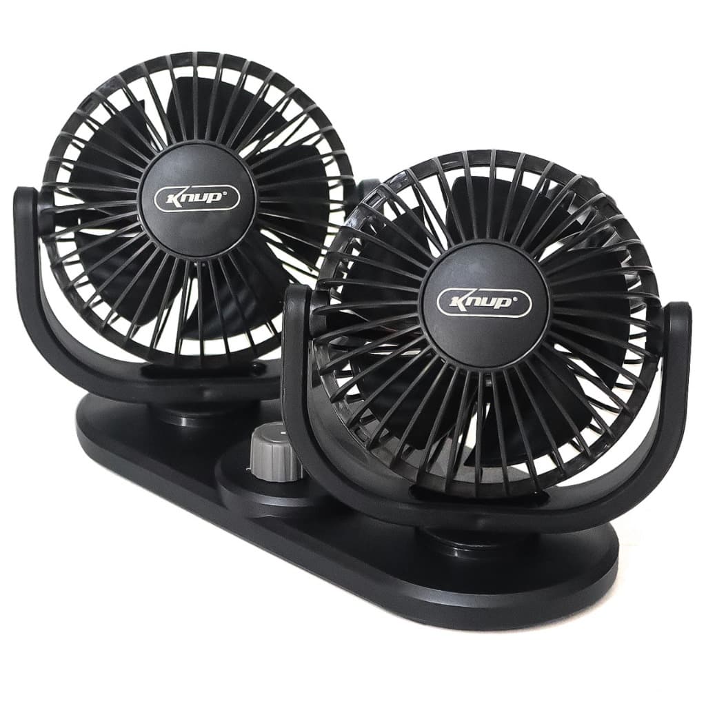 Ventilador Automotivo 12v e 24v Duplo Com Ajuste 2 Velocidades Mini Ventilador Carro Caminhão Ônibus