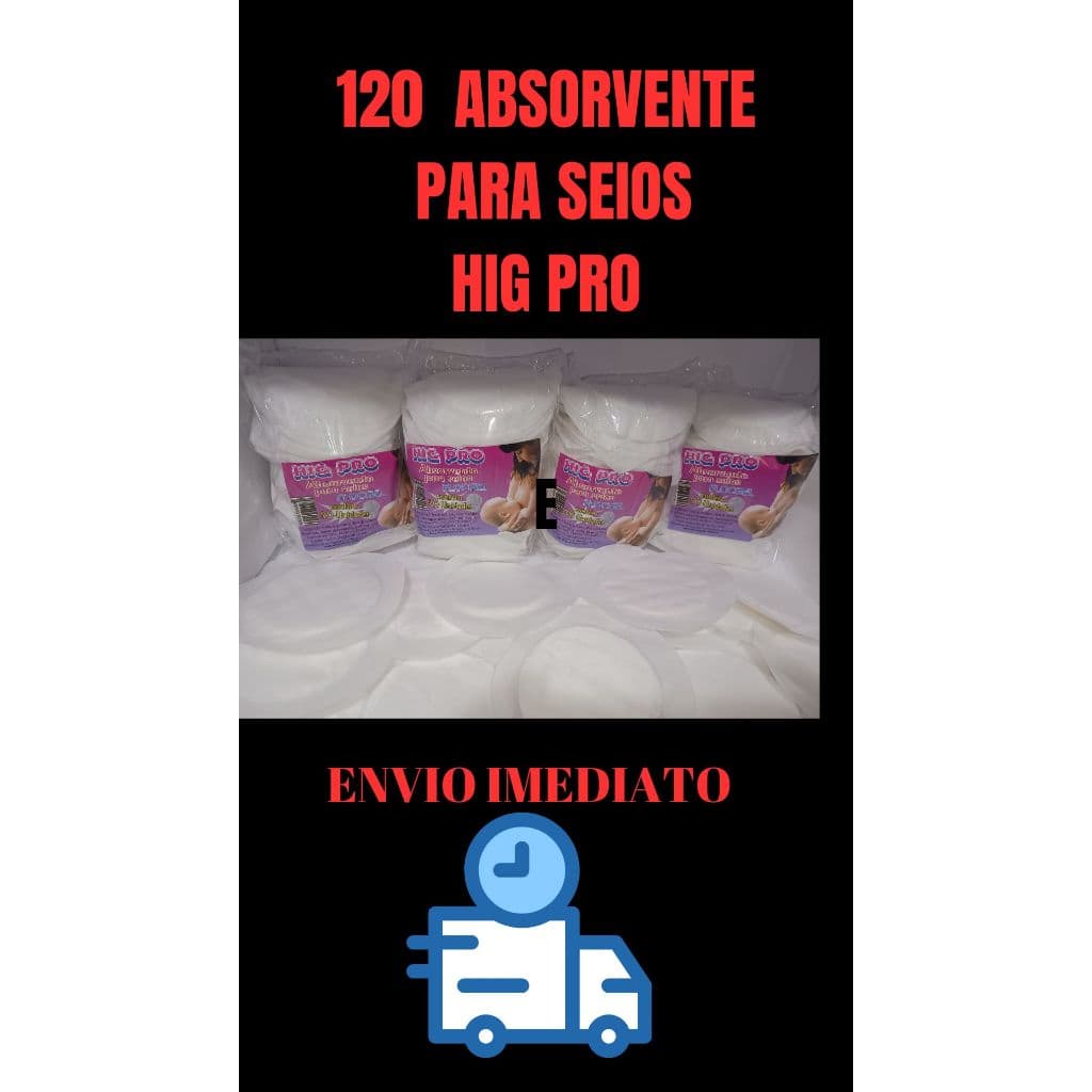 KIT  120  ABSORVENTE DE SEIOS HIG PRO
