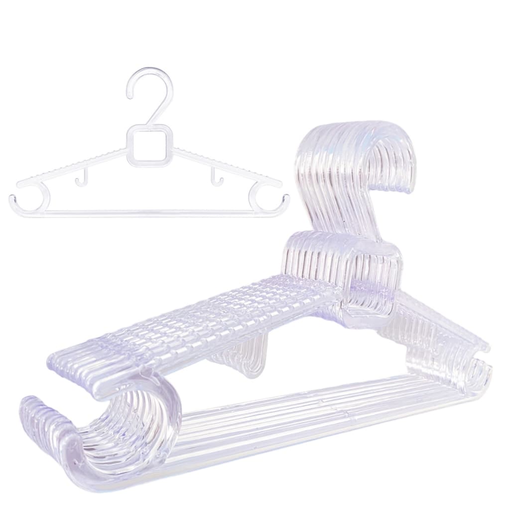 kit 50 cabides de acrílico transparente adulto reforçado modelo luxo premium