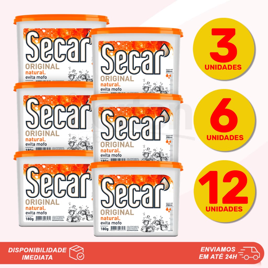Kit Promocional Anti Mofo Desumidificador Secar Original Natural 180g Evita Umidade Fungos Cheiro Guarda Gavetas Armários Roupas