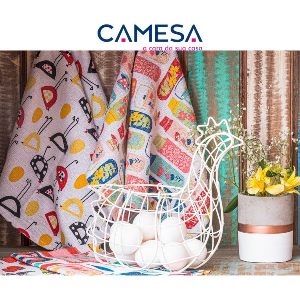 Pano De Prato Atoalhado 5UN. Felpudo Camesa 80% algodão 20% poliester