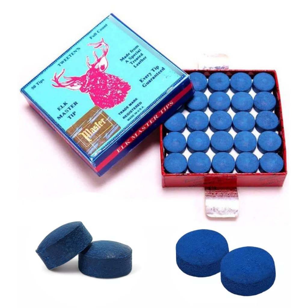 Kit 10 Solas Ponteiras Para Taco De Sinuca 11mm Azul Bilhar (Pacote com 10un)