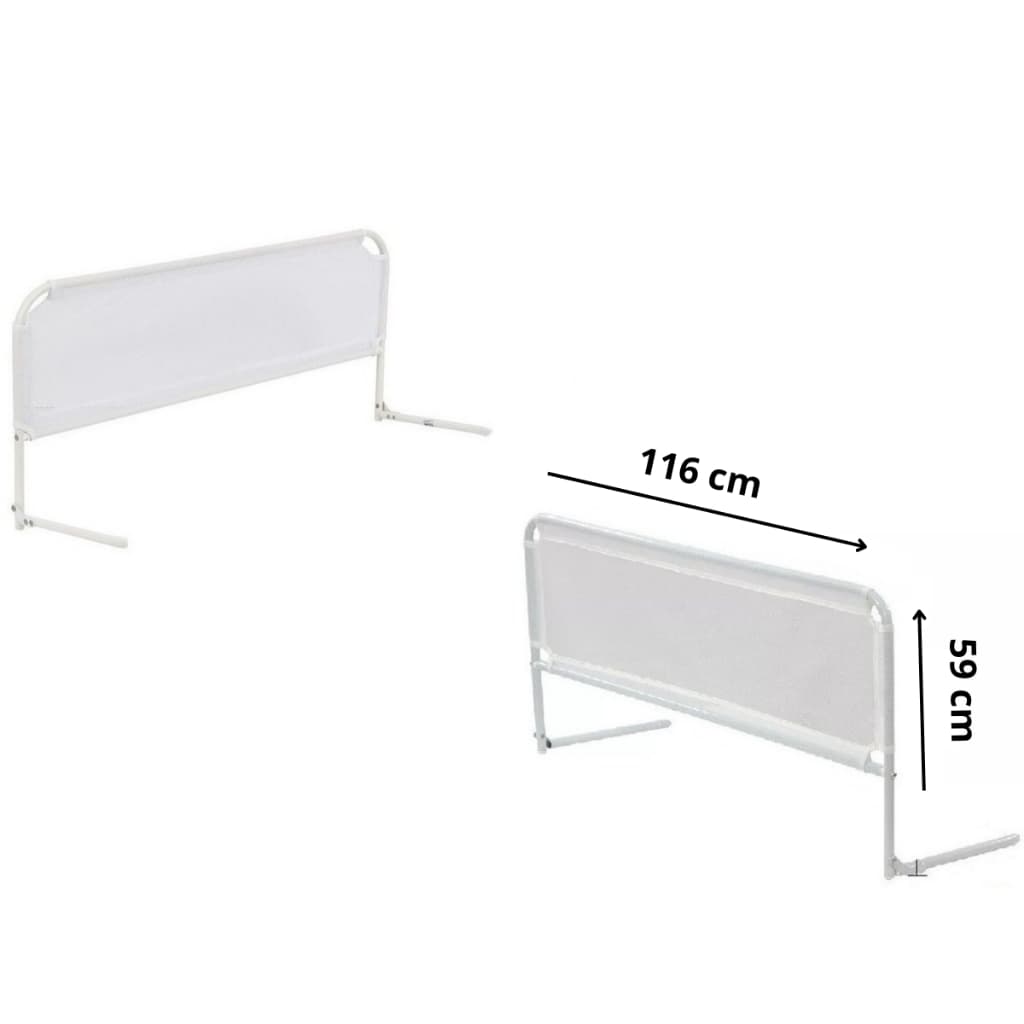 Grade De Cama Grande Com Tela de Proteção Para Crianças e Idosos Cama Normal Ou Box (G) 116Cm X59 Cm