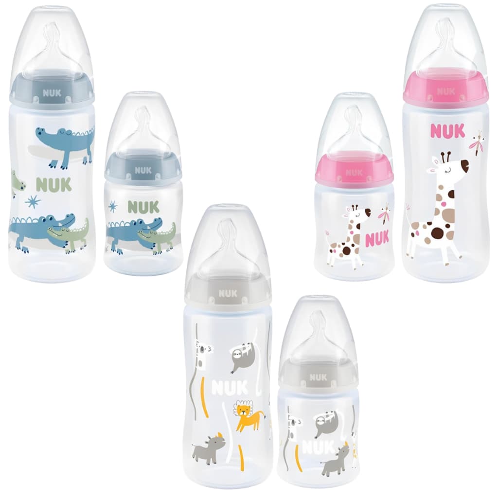 Kit  Mamadeiras First Choice Ortodôntica Controle de Temperatura Air System 150/300ml Nuk