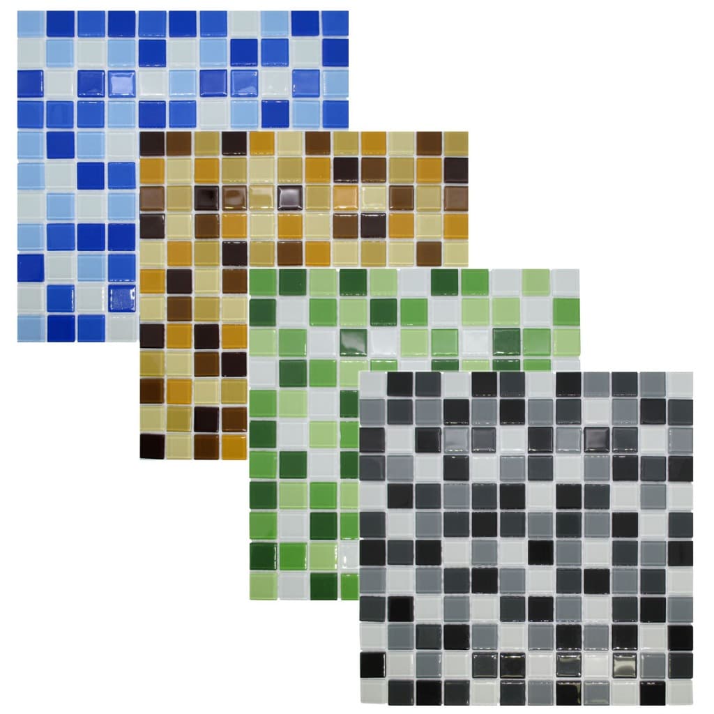 Pastilha De Vidro Cristal Cozinha Banheiro Piscinas Mescla Diversas Preta Verde Marrom Azul 30x30cm