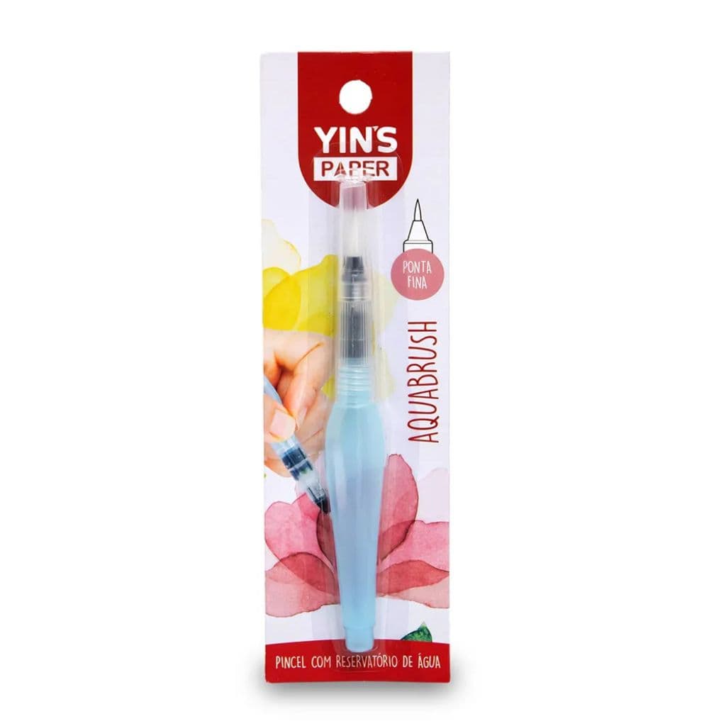 Pincel Aqua Brush Ponta Fina com Reservatório de Água YP7634 - Yin's